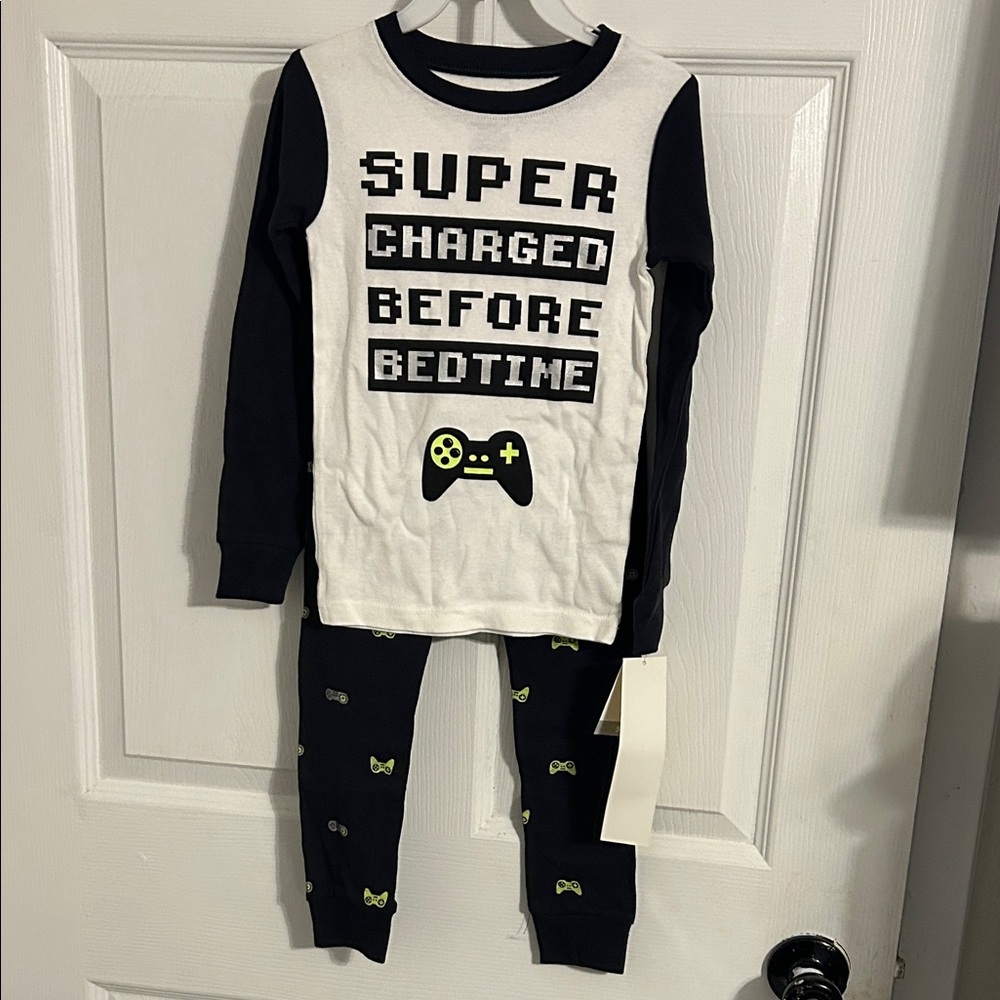Carter's Super Charged Pajama Set - Black and White